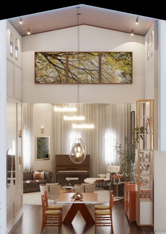 Living Integrado com Mezanino